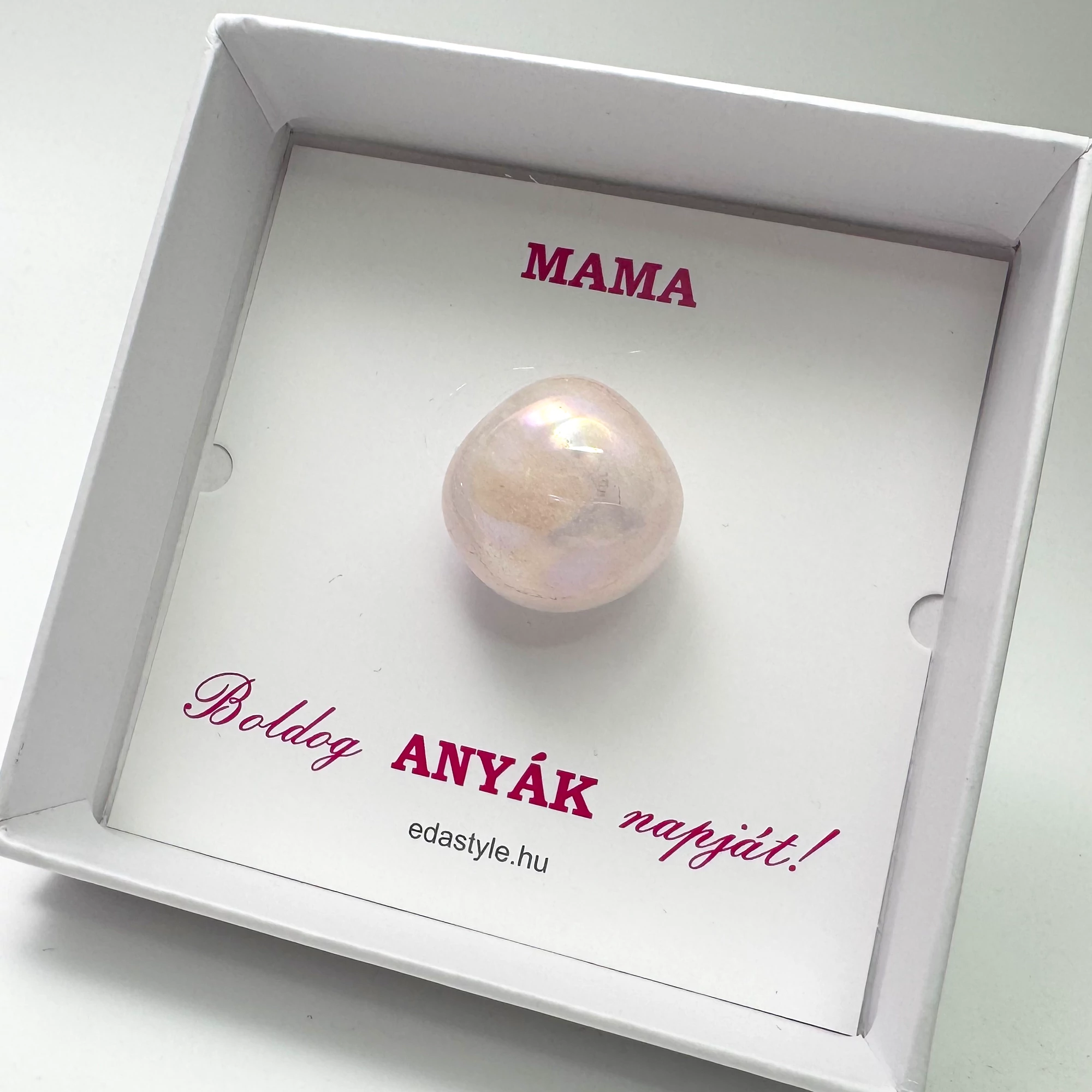 Anyák napi ásvány marokkő rózsakvarc aura (Mama)