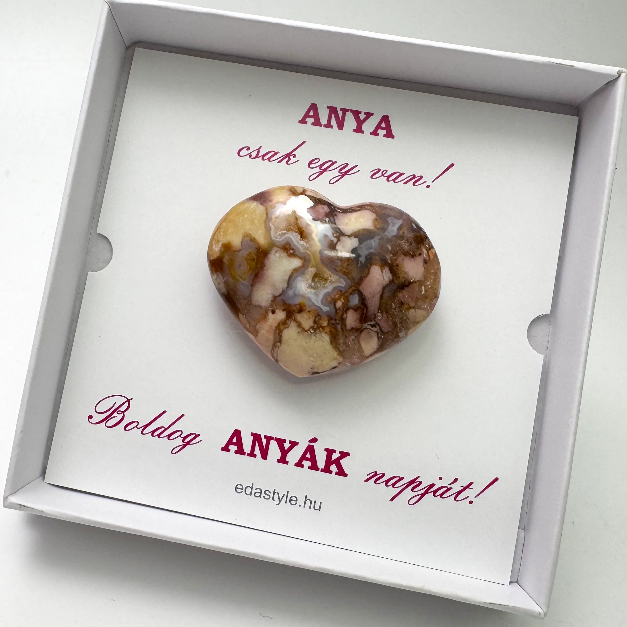 Anyák napi ásvány szív jáspis 