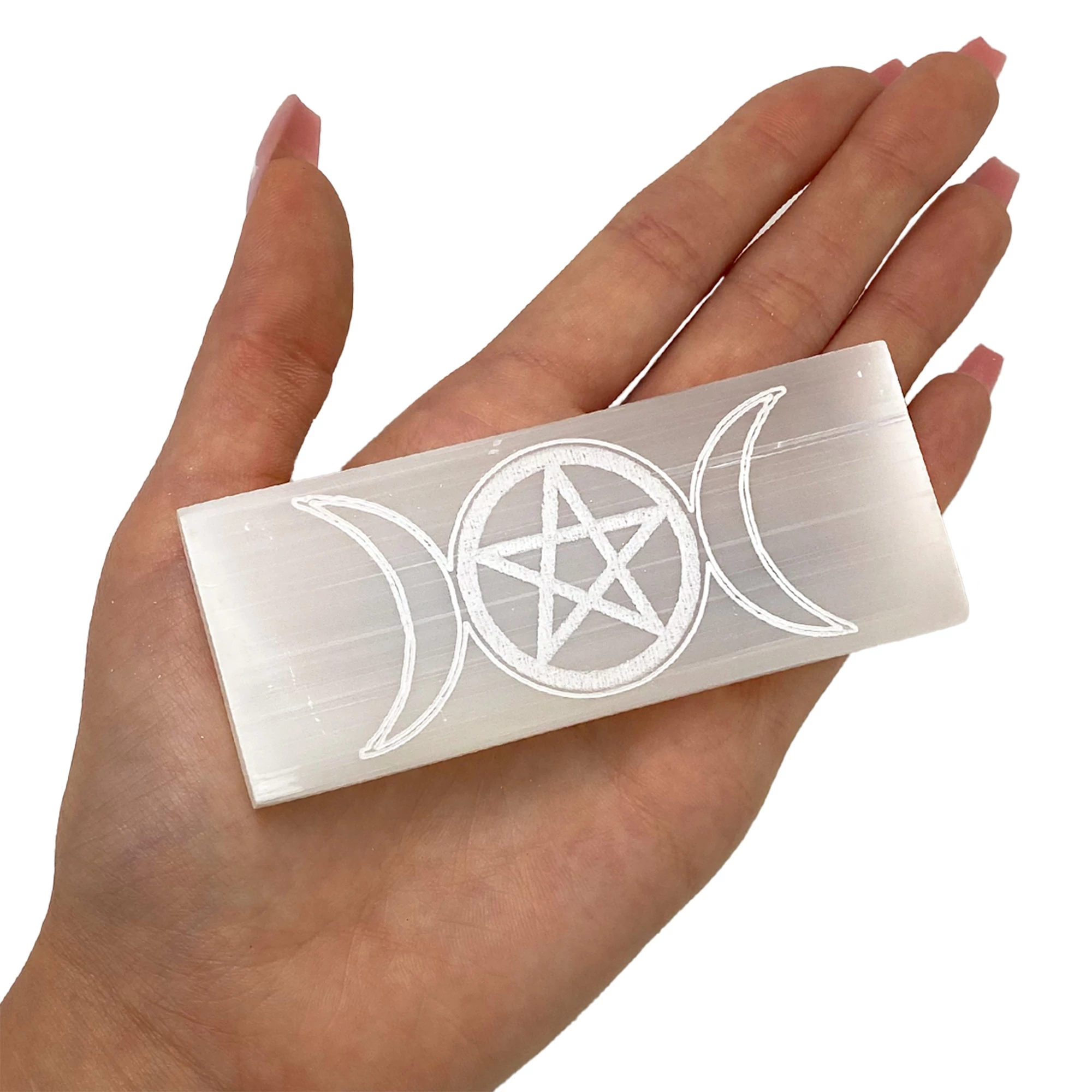 Szelenit lap hold csillag 4x10 cm