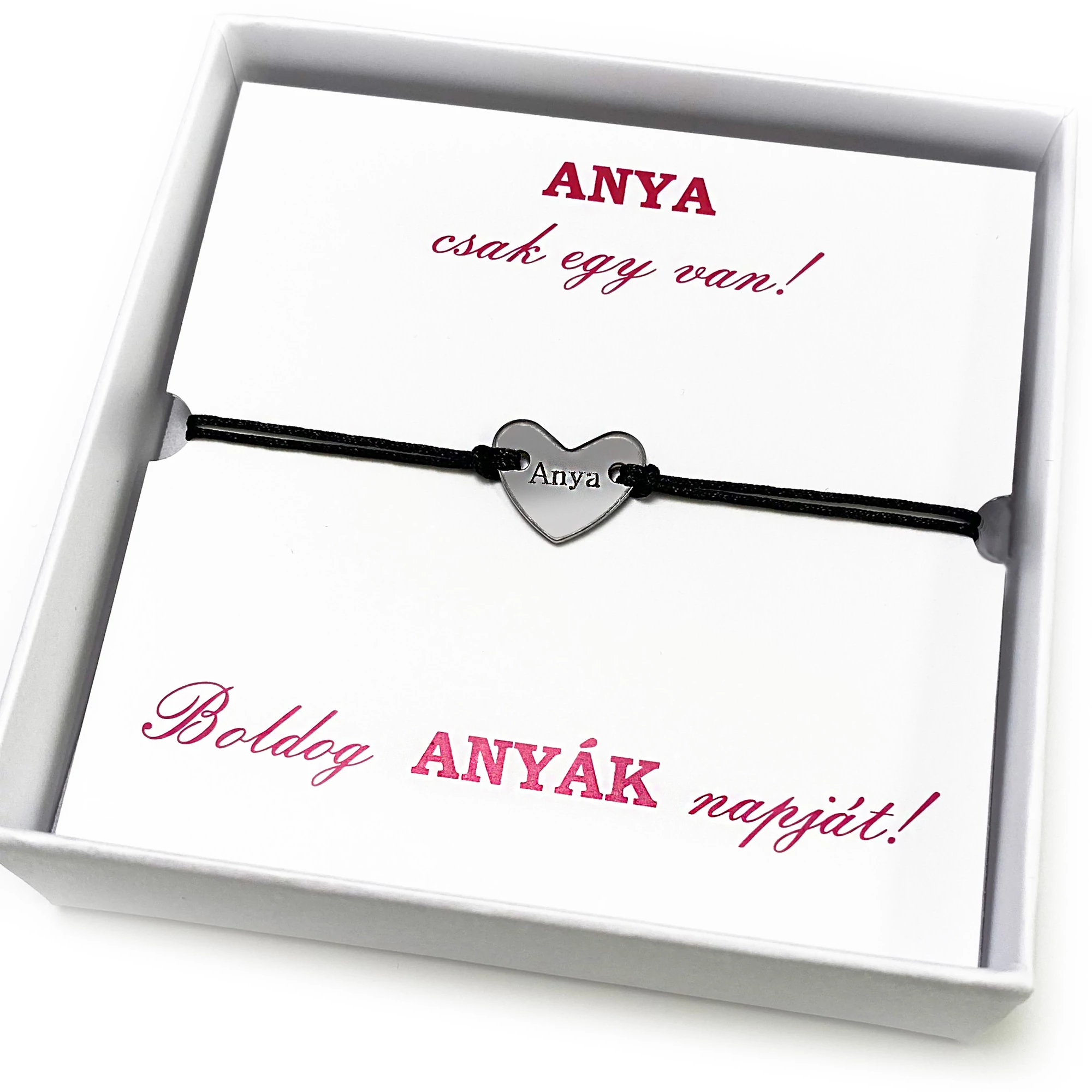 Anya fekete zsineg karkötő
