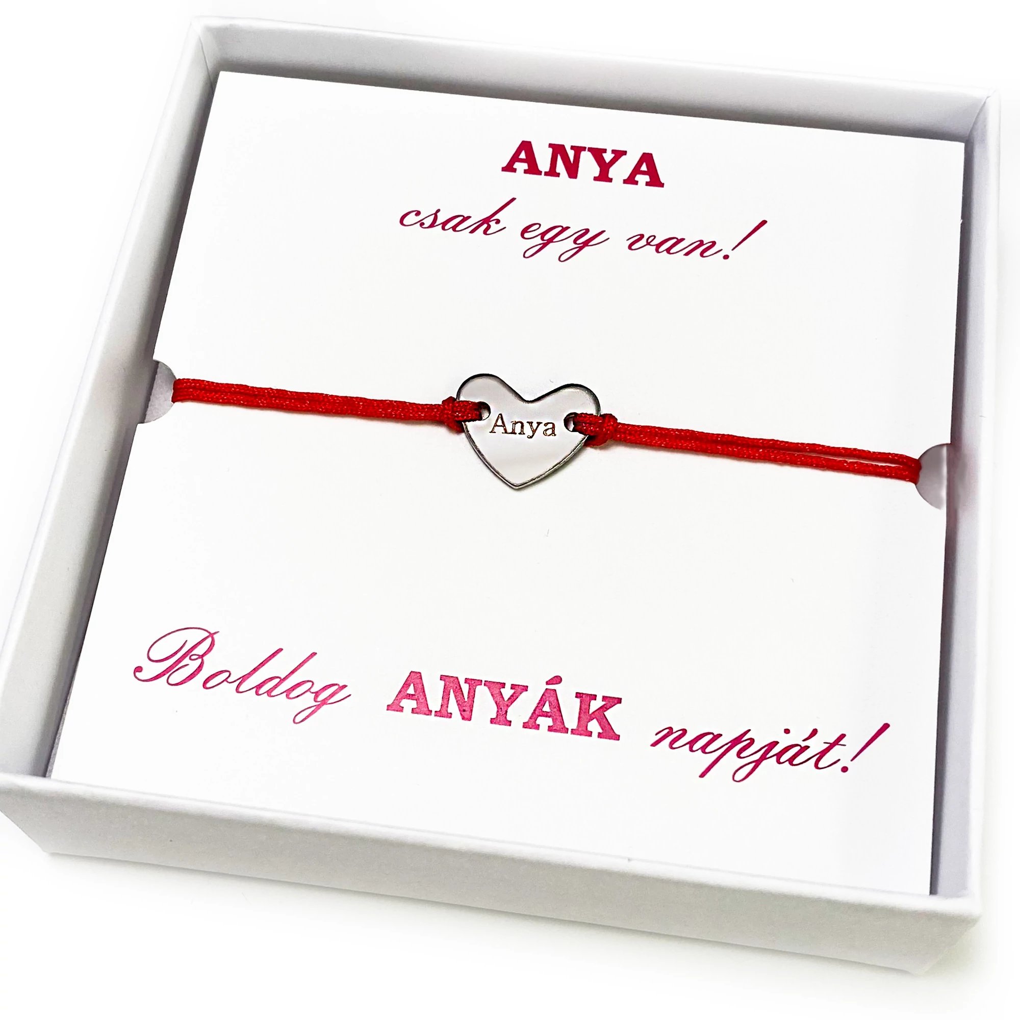 Anya piros zsineg karkötő