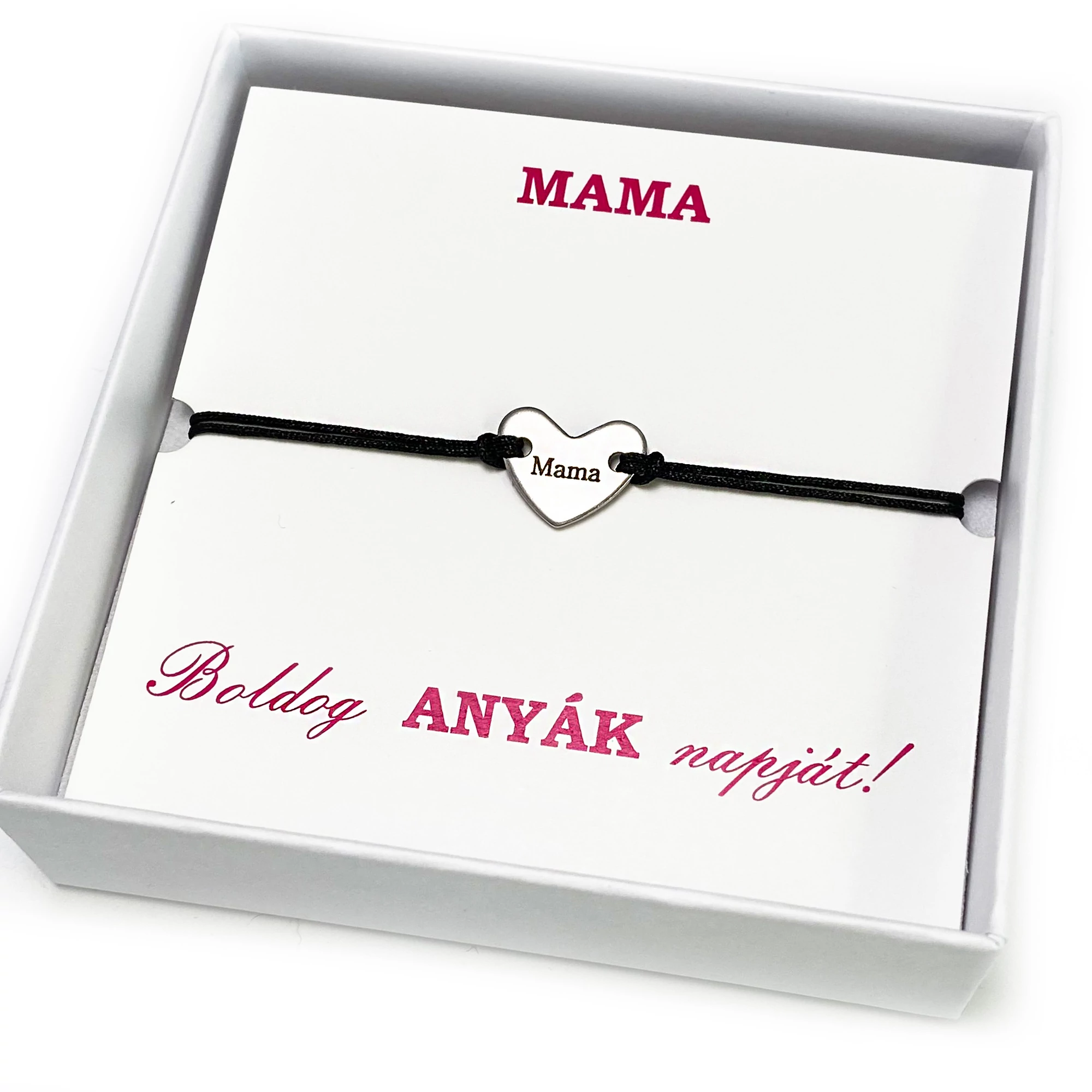 Mama fekete zsineg karkötő